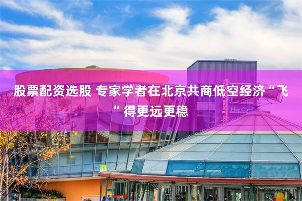 股票配资选股 专家学者在北京共商低空经济“飞”得更远更稳