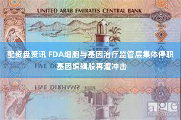 配资盘资讯 FDA细胞与基因治疗监管层集体停职 基因编辑股再遭冲击