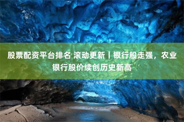 股票配资平台排名 滚动更新丨银行股走强，农业银行股价续创历史新高
